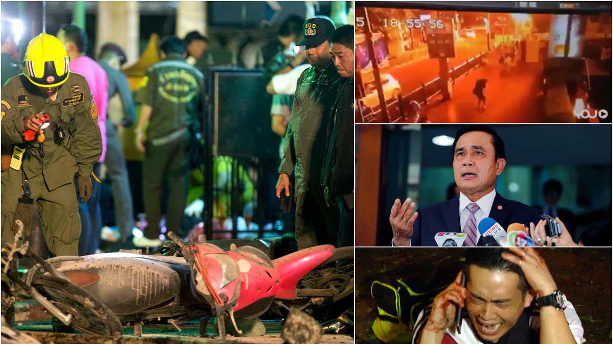Ett bombdåd har skakat Thailands huvudstad. 